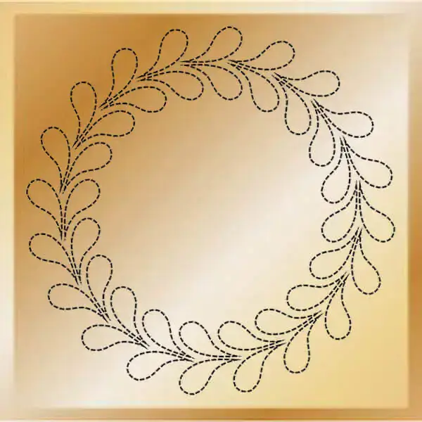 Feather Wreath Variation 3 Decorative Quilting Stitches