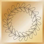 Feather Wreath Variation 5 Decorative Quilting Stitches