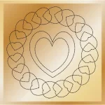 Heart Wreath Variation 3 Decorative Quilting Stitches