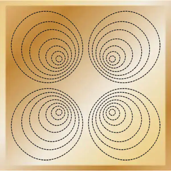 Four Offside Circles Decorative Quilting Stitches