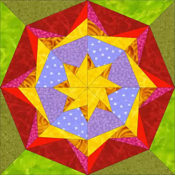 Star Flower Quilt Block