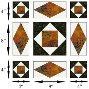 quilt block component measurements